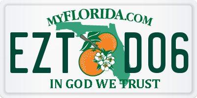 FL license plate EZTD06