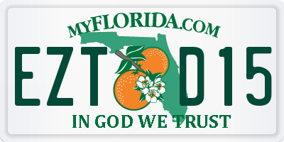 FL license plate EZTD15