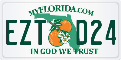 FL license plate EZTD24