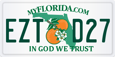 FL license plate EZTD27