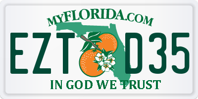 FL license plate EZTD35