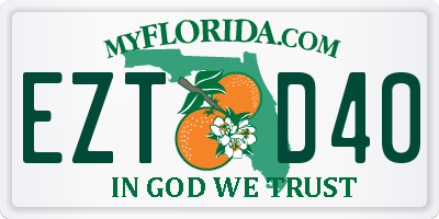 FL license plate EZTD40