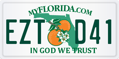 FL license plate EZTD41