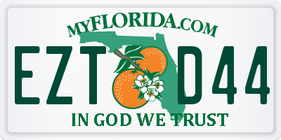 FL license plate EZTD44