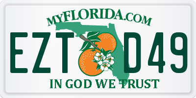 FL license plate EZTD49