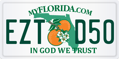 FL license plate EZTD50