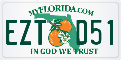 FL license plate EZTD51