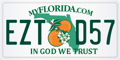 FL license plate EZTD57