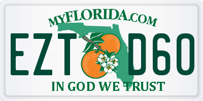 FL license plate EZTD60