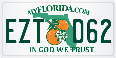 FL license plate EZTD62