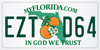 FL license plate EZTD64