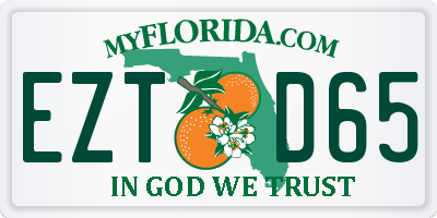 FL license plate EZTD65