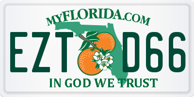 FL license plate EZTD66