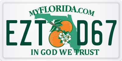 FL license plate EZTD67