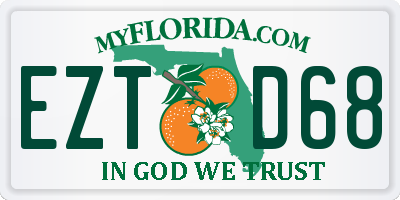 FL license plate EZTD68