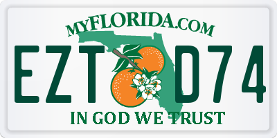 FL license plate EZTD74