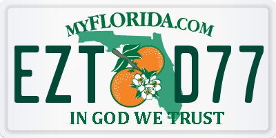 FL license plate EZTD77