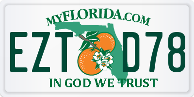 FL license plate EZTD78