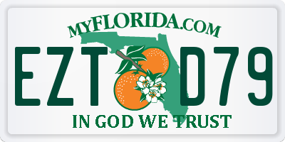 FL license plate EZTD79