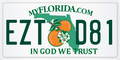 FL license plate EZTD81