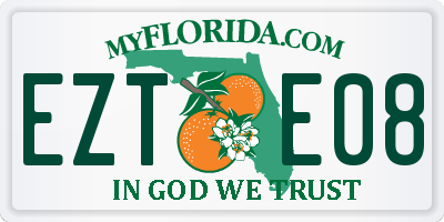 FL license plate EZTE08