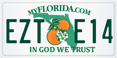 FL license plate EZTE14