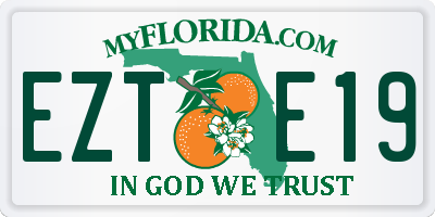 FL license plate EZTE19