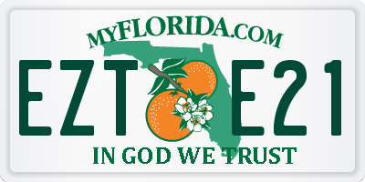 FL license plate EZTE21