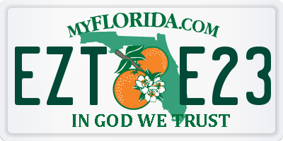 FL license plate EZTE23