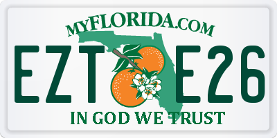 FL license plate EZTE26