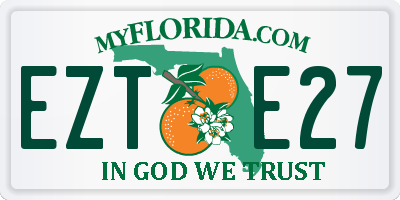 FL license plate EZTE27