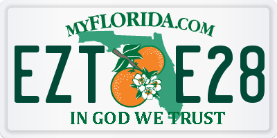 FL license plate EZTE28