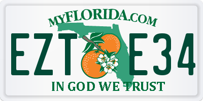 FL license plate EZTE34