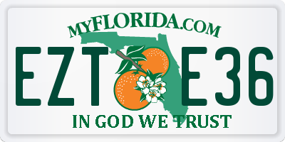 FL license plate EZTE36