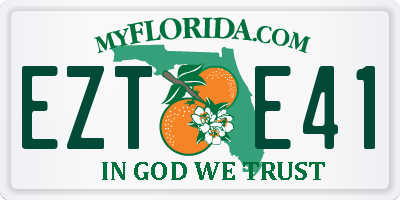 FL license plate EZTE41