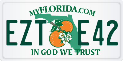 FL license plate EZTE42