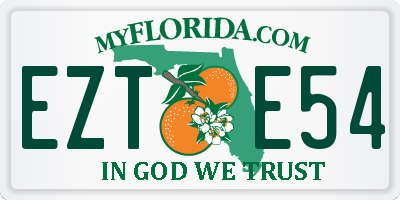 FL license plate EZTE54