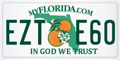 FL license plate EZTE60