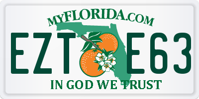 FL license plate EZTE63