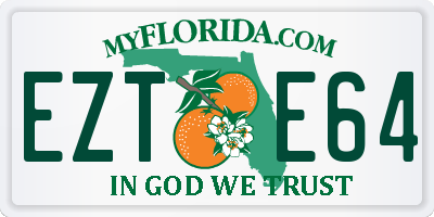 FL license plate EZTE64