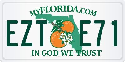 FL license plate EZTE71