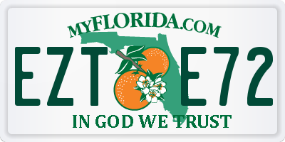 FL license plate EZTE72