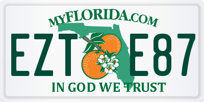 FL license plate EZTE87