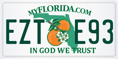 FL license plate EZTE93