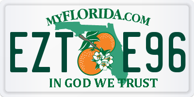 FL license plate EZTE96