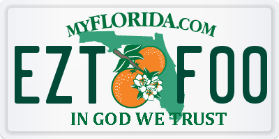 FL license plate EZTF00