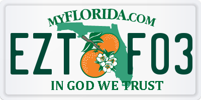 FL license plate EZTF03