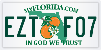 FL license plate EZTF07