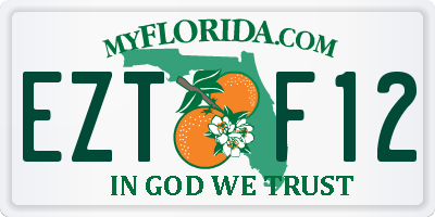 FL license plate EZTF12