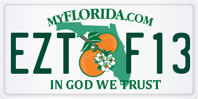 FL license plate EZTF13